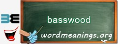 WordMeaning blackboard for basswood